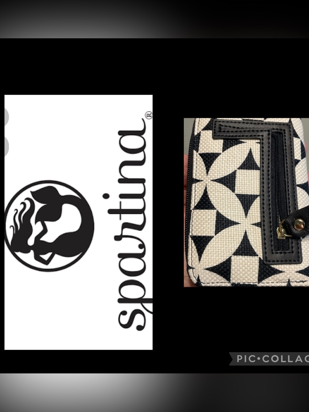 Spartina 449 Full zip security wristlet wallet🖤 EUC